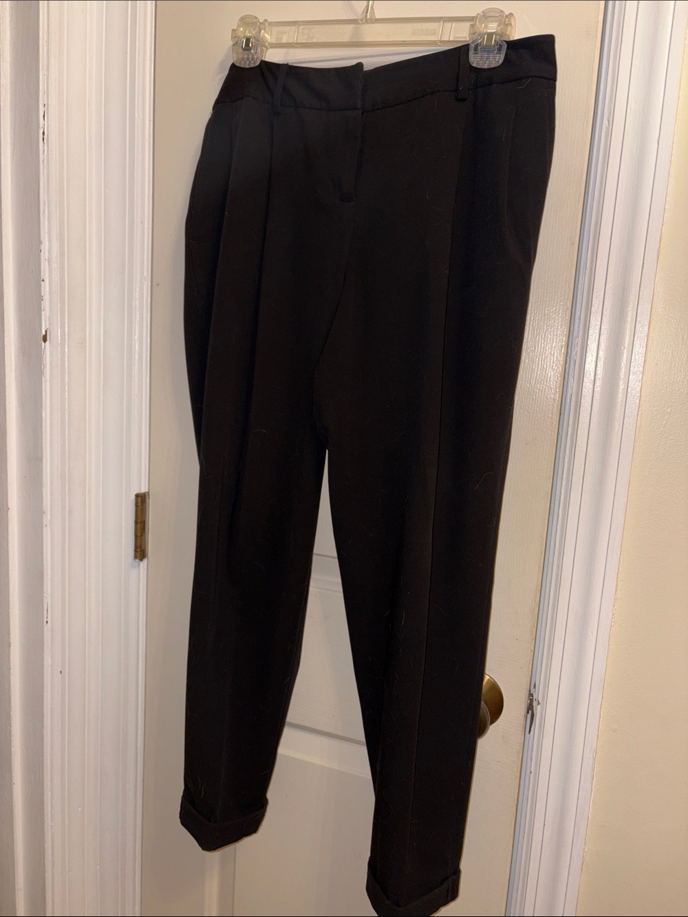 Apt 9 Classic Black Women's Tapered Ankle Length Dress Pants